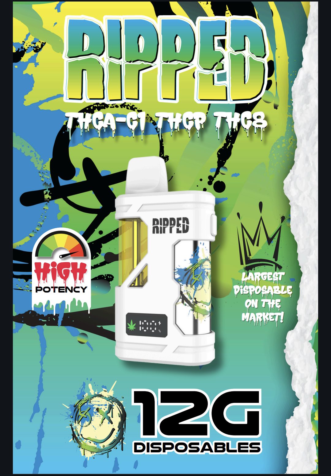 Vape E2 Ripped 12 Gram Disposable (6ct)  A&I Family Wholesale Australia  Ocho Extracts Ripped Thca
