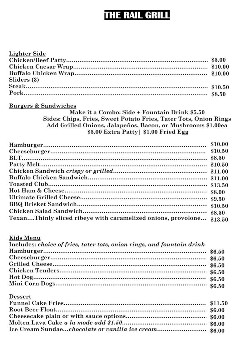 The Rail Bar Grill by Rusted Rail Golf Grill Events in Crandall