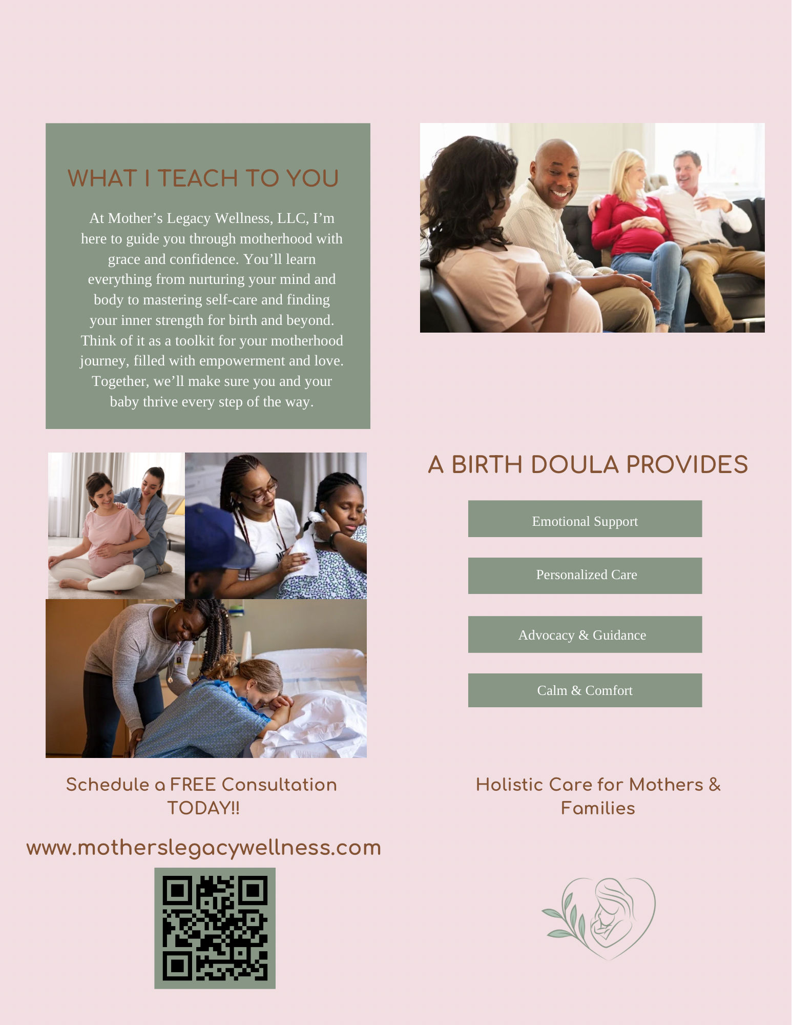 Birth Doula accepting new referrals by Mothers Legacy Wellness LLC in
