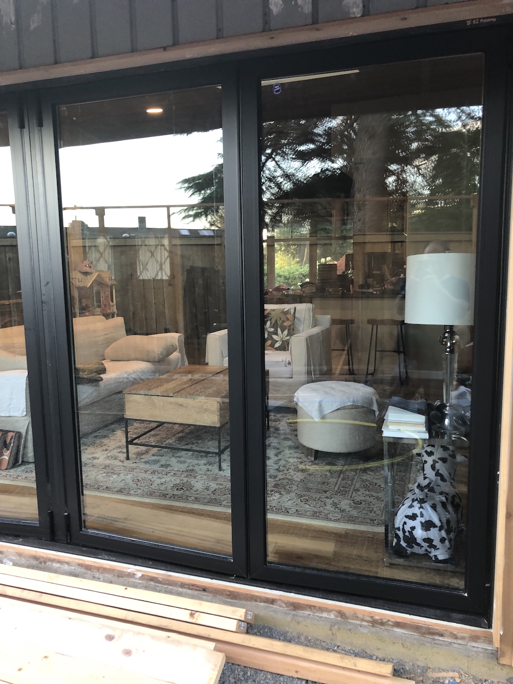 120" Wide X 80" High 4 Panel FOLDADOOR Install Bellevue, WA by EZ FOLDADOOR BIFOLD PATIO