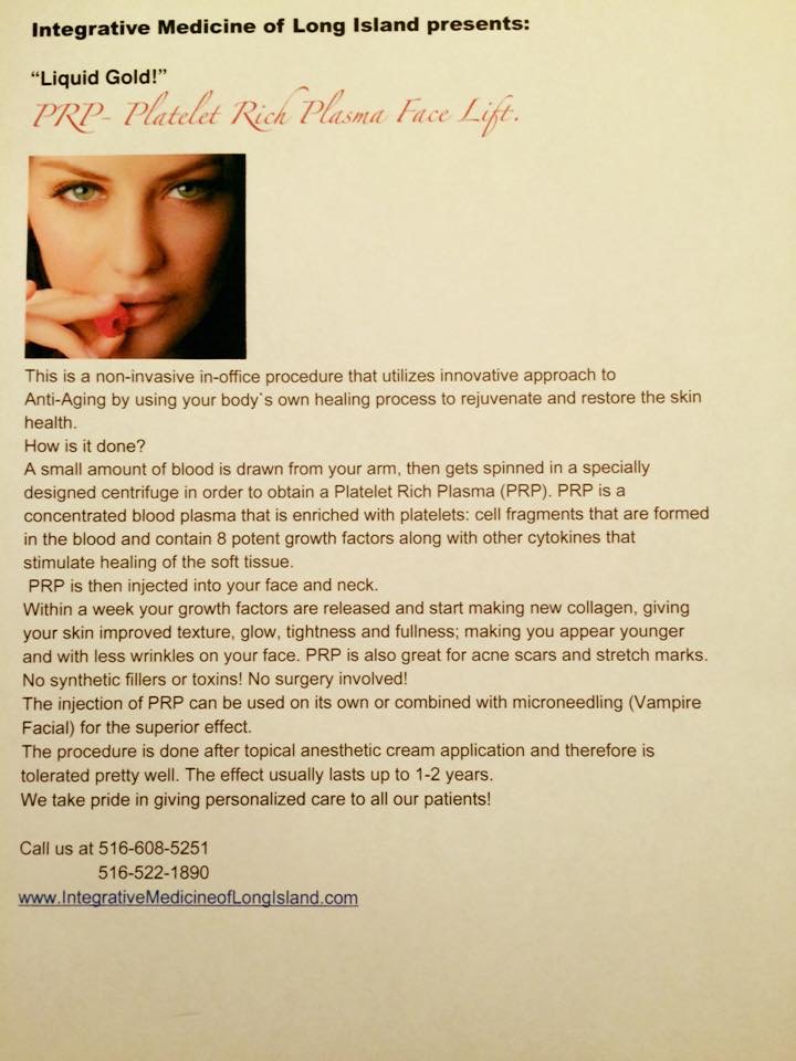 Platelet Rich Plasma(PRP) Microneedling and Hair Restoration by Integrative Medicine Of Long