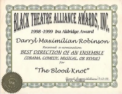 Darryl Maximilian Robinson Honors Annual Chicago Black Theatre Alliance ...