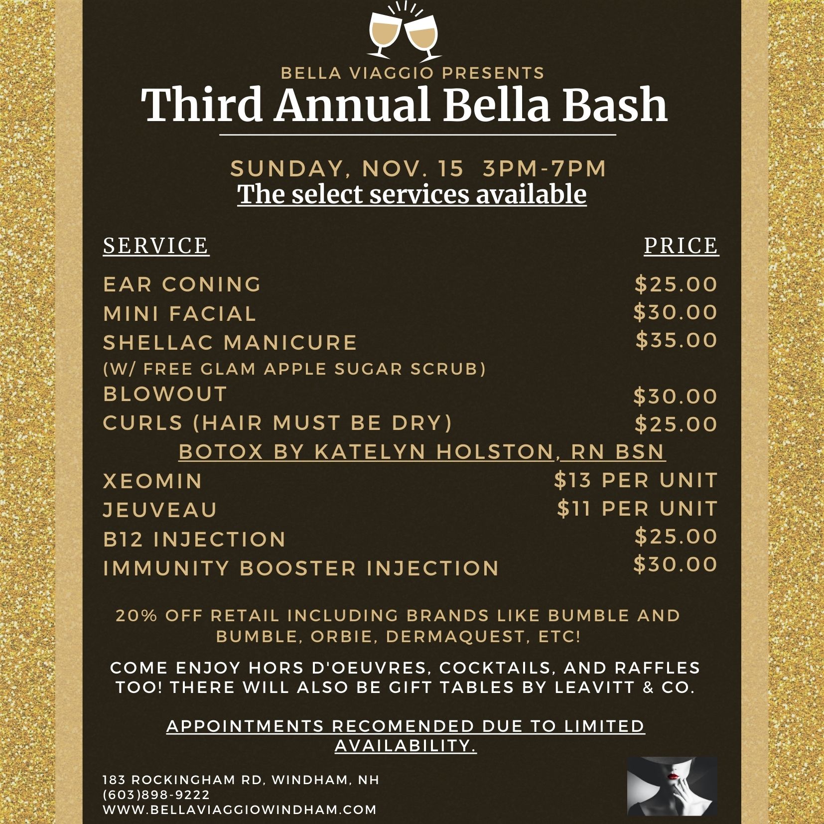 3rd Annual Bella Bash by Bella Viaggio Salons & Spas in Windham, NH